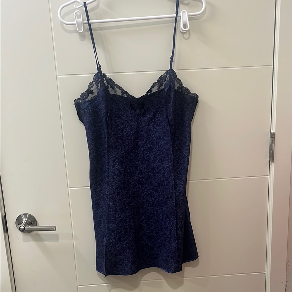 Victoria’s Secret Navy Blue Lace Trim Cami Top